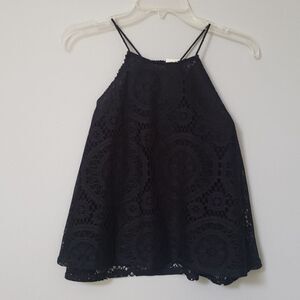 NWT Elodie Top Womens sz Large Lace Overlay String Tank
